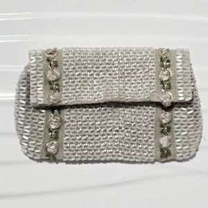Vintage 1920s Art Deco Woven Beaded Clutch